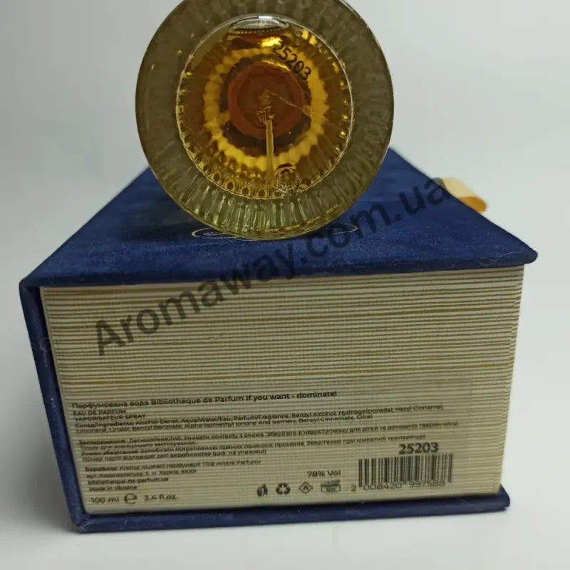 Bibliotheque de Parfum If You Want-Dominate! EDP — оригінальний парфум, ракурс 4